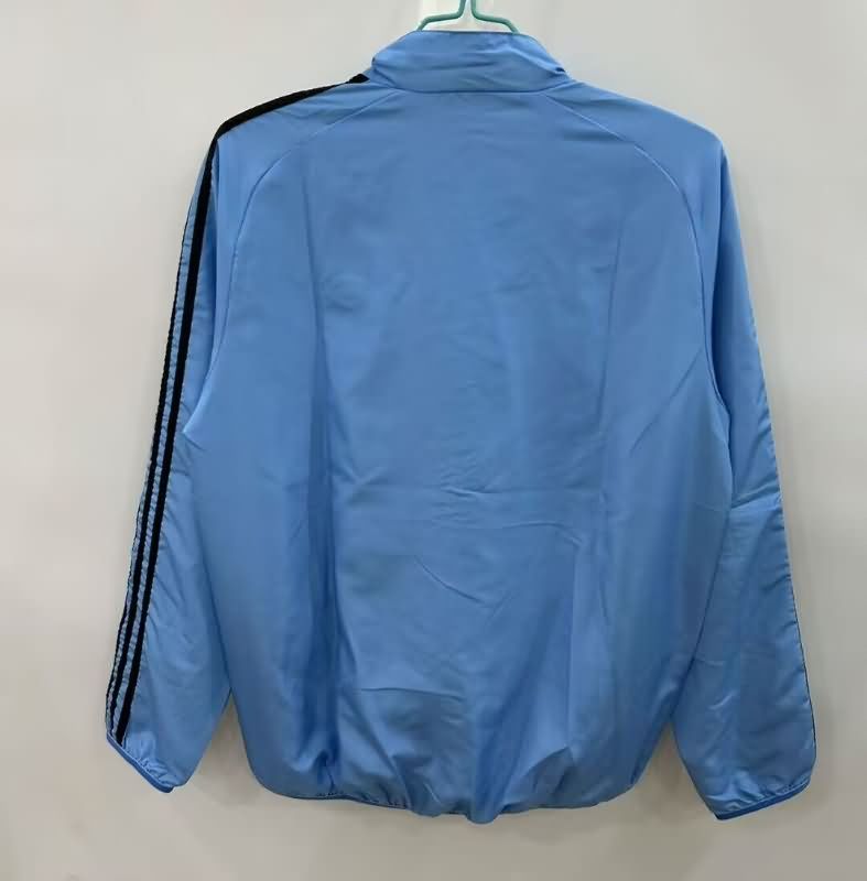 AAA Quality Boca Juniors 25/26 Blue Grey Reversible Soccer Windbreaker