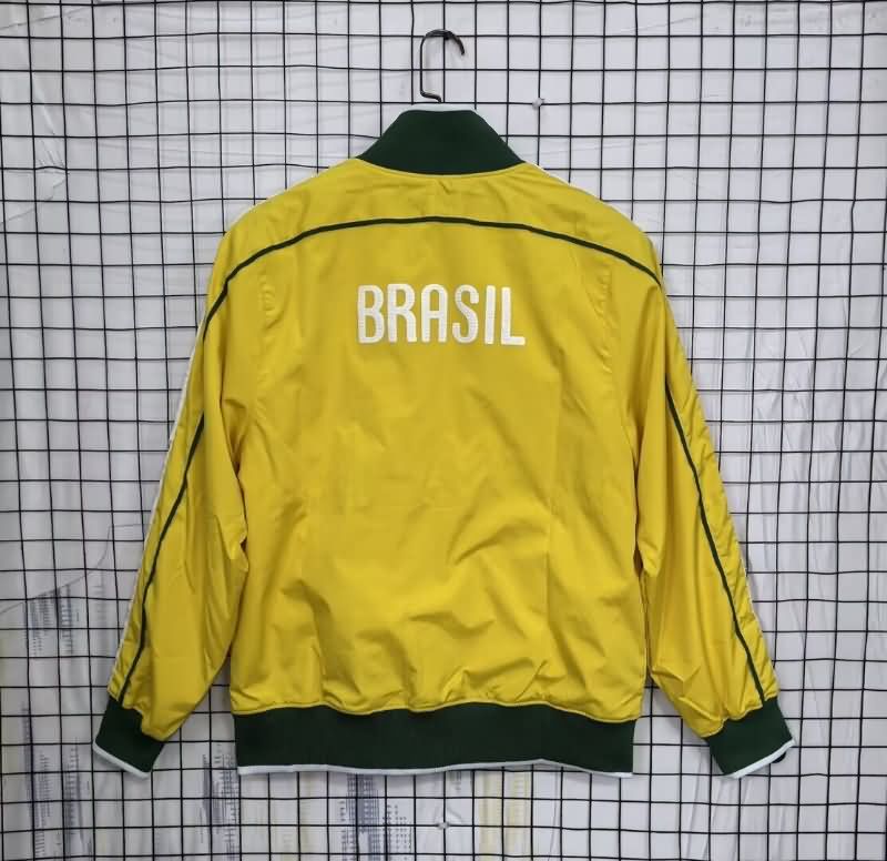 AAA Quality Brazil 2025 Yellow Soccer Windbreaker