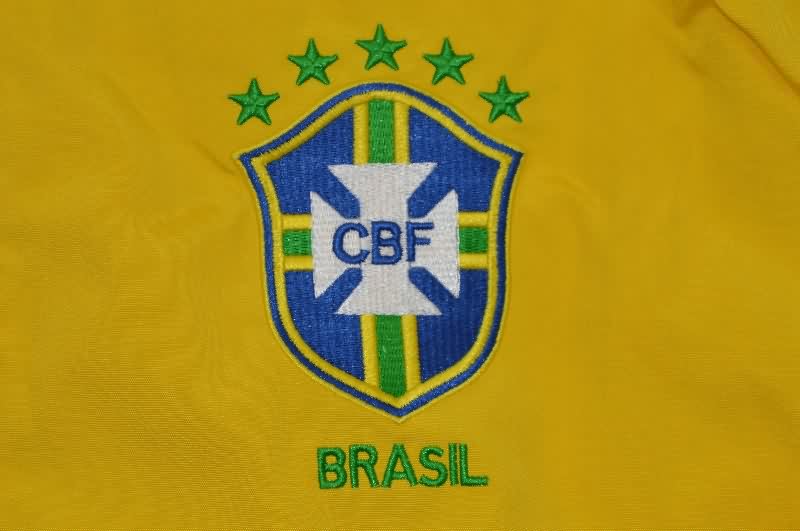 AAA Quality Brazil 2025 Yellow Soccer Windbreaker