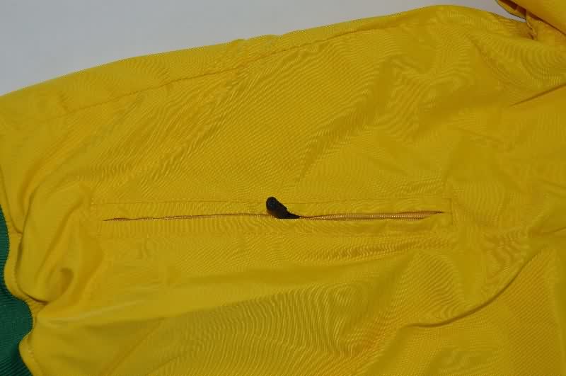 AAA Quality Brazil 2025 Yellow Soccer Windbreaker