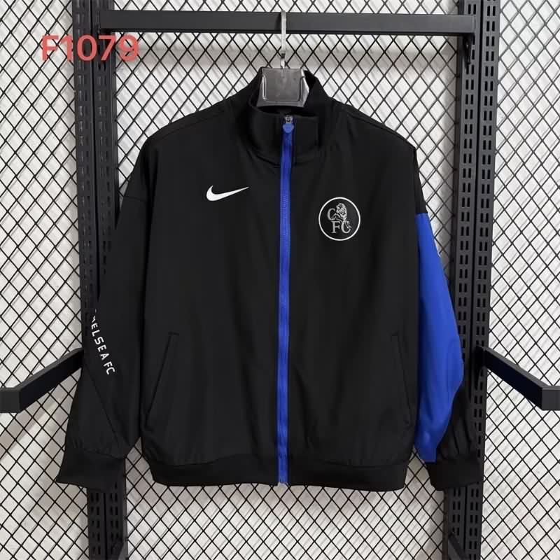 AAA Quality Chelsea 25/26 Black Soccer Windbreaker