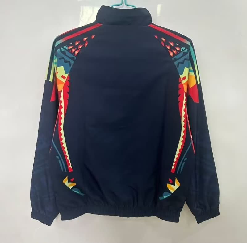 AAA Quality Club America 25/26 Dark Blue Blue Reversible Soccer Windbreaker