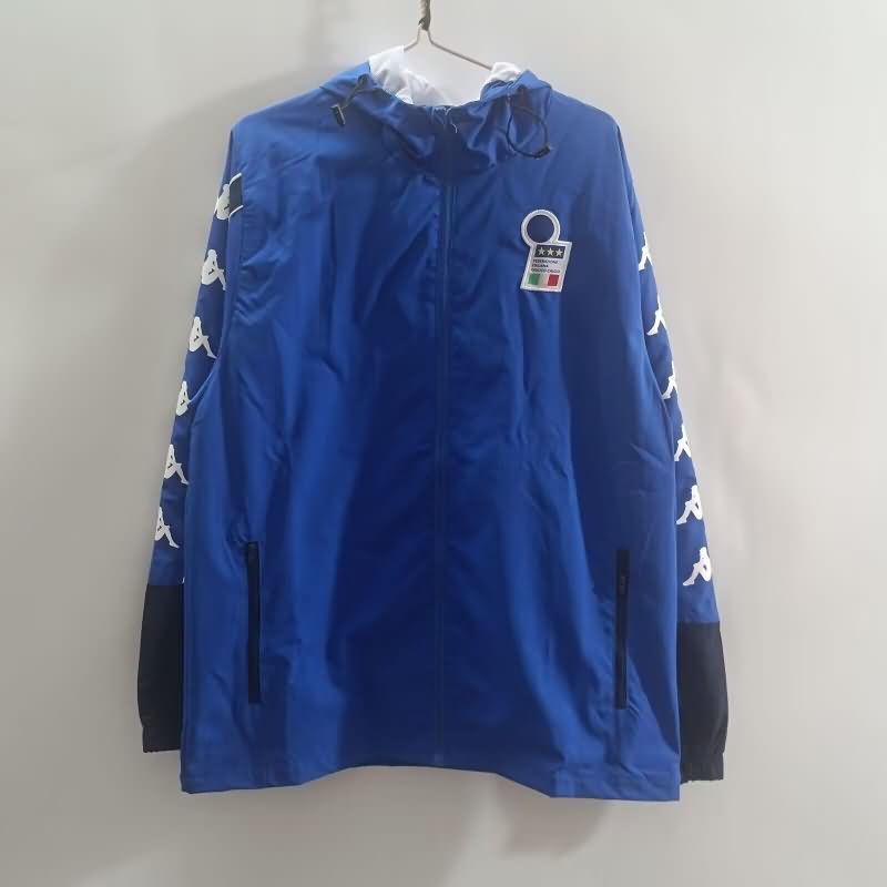 AAA Quality Italy 2025 Blue Soccer Windbreaker 02