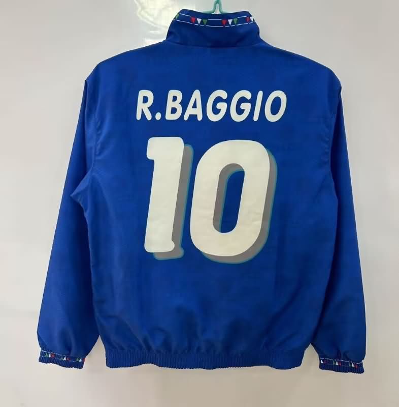 AAA Quality Italy 2025 Blue White Reversible Soccer Windbreaker 02