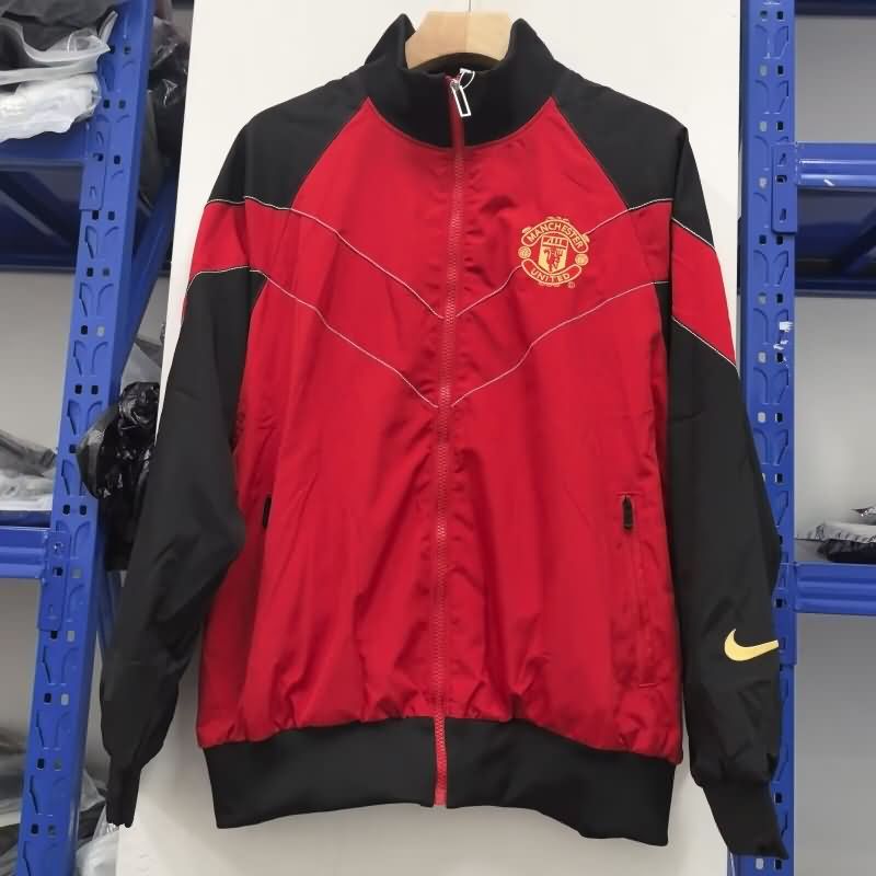 AAA Quality Manchester United 25/26 Red Soccer Windbreaker
