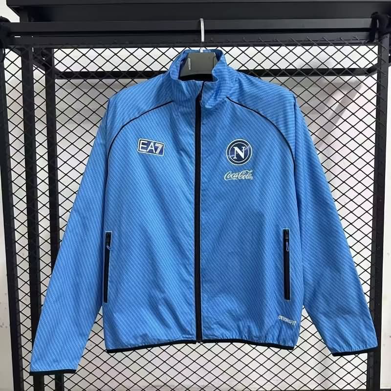 AAA Quality Napoli 25/26 Blue Soccer Windbreaker