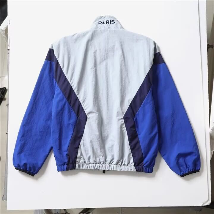 AAA Quality Paris St German 25/26 Grey Blue Soccer Windbreaker