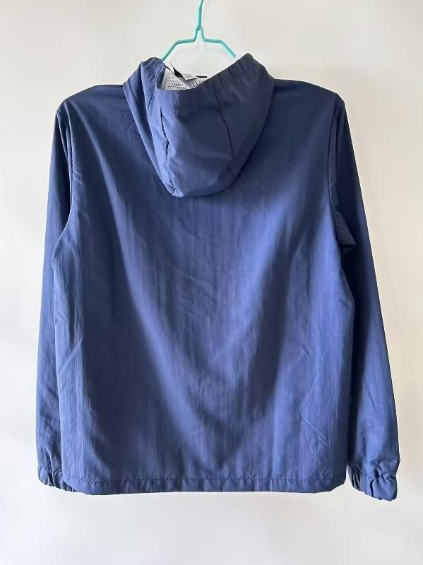 AAA Quality Portugal 2025 Dark Blue Soccer Windbreaker