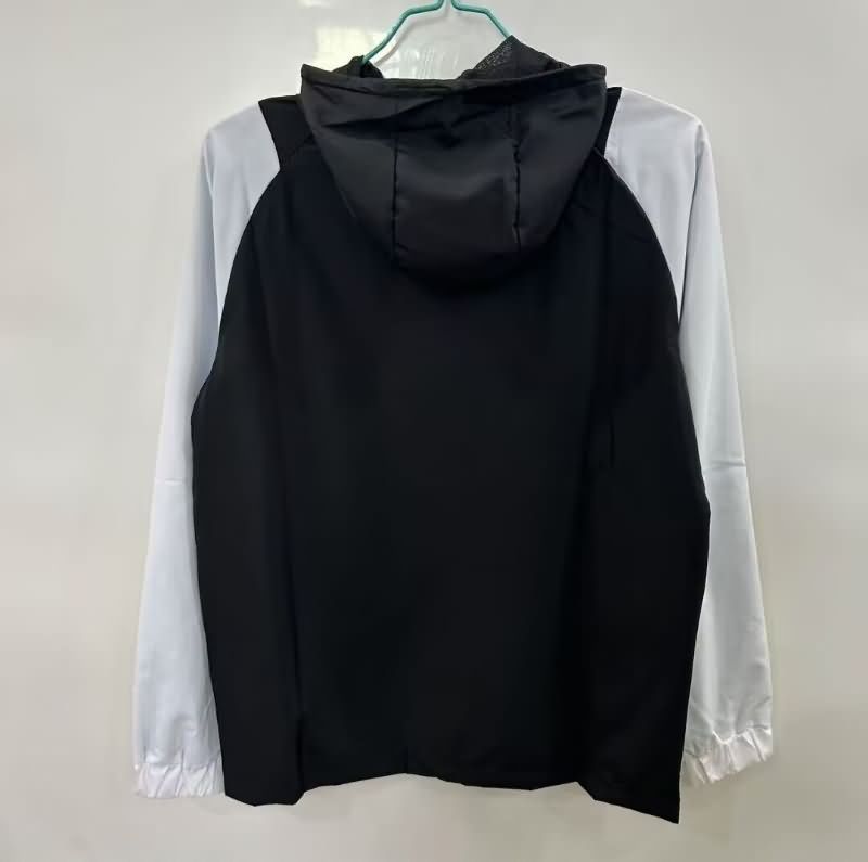 AAA Quality Real Madrid 25/26 Black Soccer Windbreaker