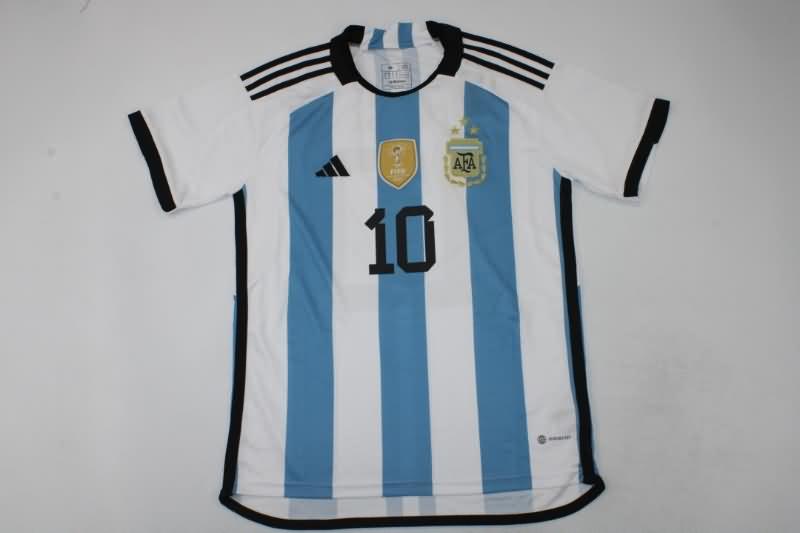 Argentina Soccer Jersey 02 World Cup Signature 3 Stars Replica 2022