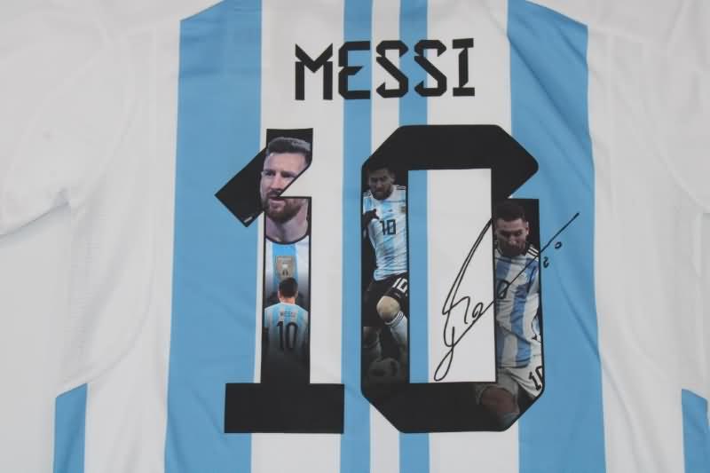 Argentina Soccer Jersey 02 World Cup Signature 3 Stars Replica 2022