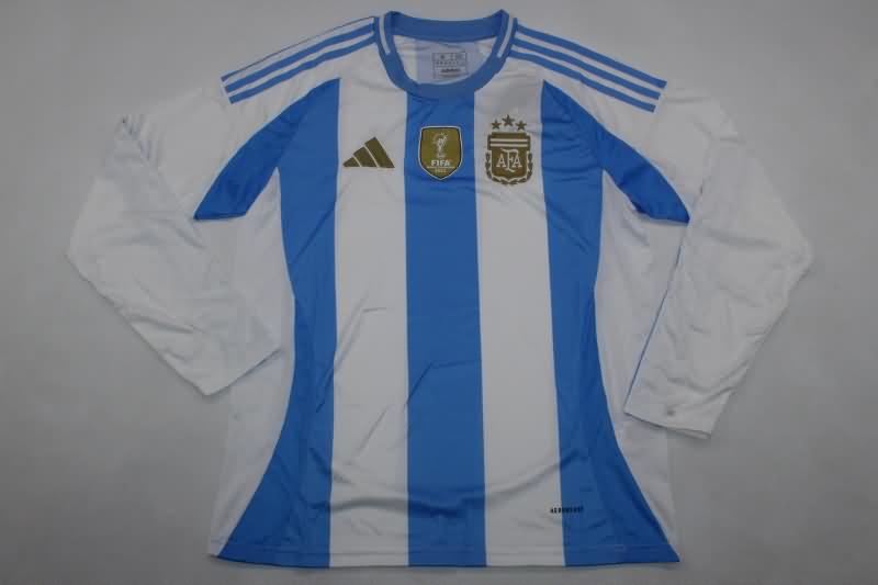 Argentina Soccer Jersey Copa America Home Long Sleeve Replica 2024