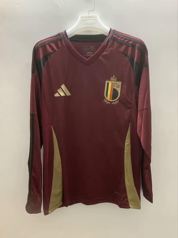 Belgium Soccer Jersey Home Long Sleeve Replica 2024