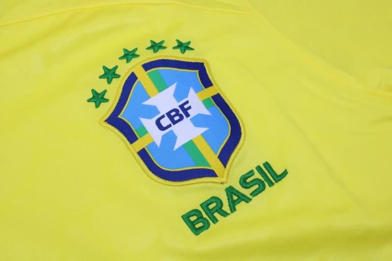 Brazil Soccer Jersey Home Long Slevee Replica 2022 World Cup