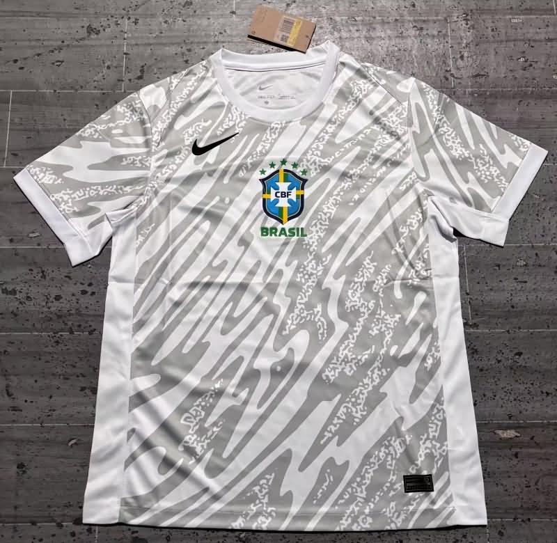 Brazil Soccer Jersey Goalkeeper Grey Replica 23/24