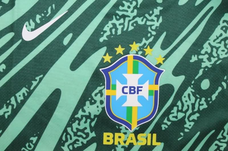Brazil Soccer Jersey Copa America Goalkeeper Green Replica 2024