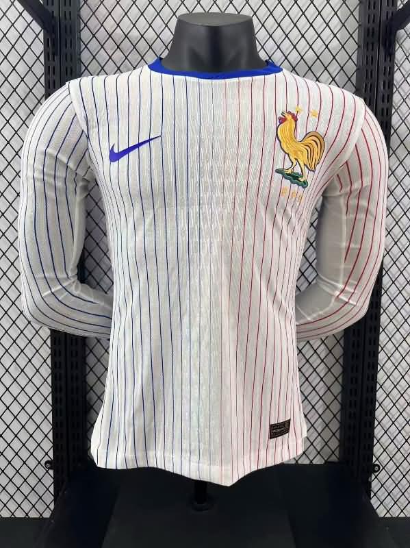 France Soccer Jersey Away Long Sleeve (Player) 2024