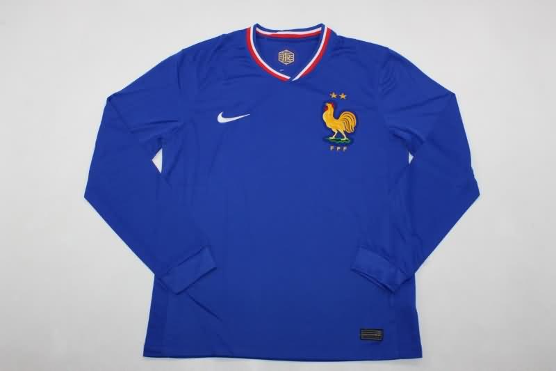 France Soccer Jersey Home Long Sleeve Replica 2024