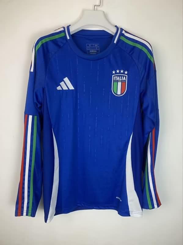 Italy Soccer Jersey Home Long Sleeve Replica 2024