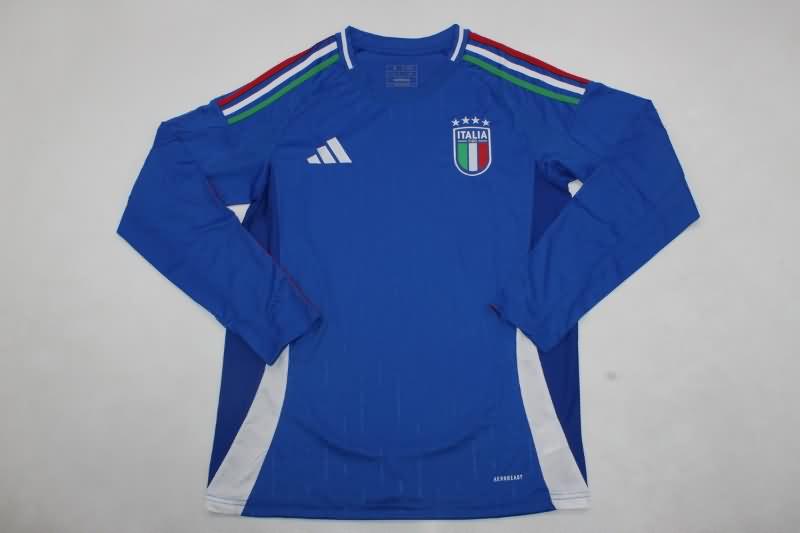 Italy Soccer Jersey Home Long Sleeve Replica 2024