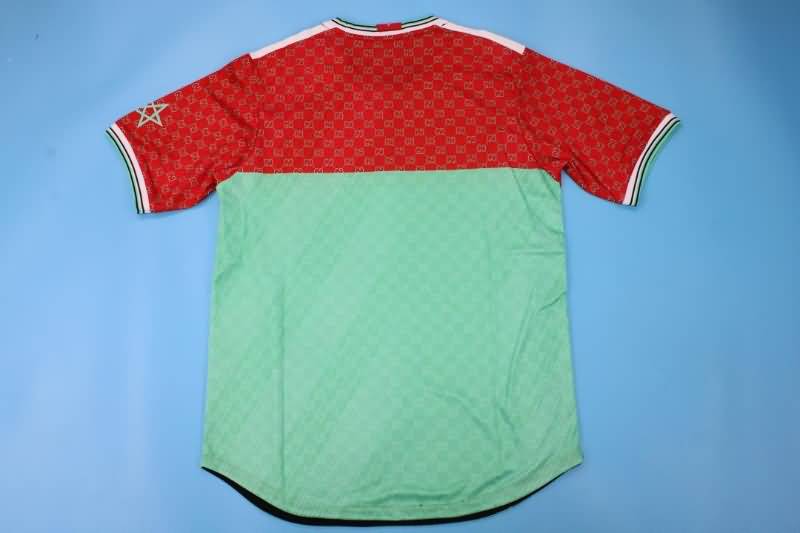 Morocco Soccer Jersey Red Green Replica 2022