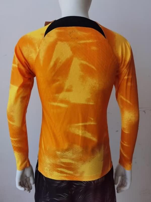 Netherlands Soccer Jersey World Cup Home Long Sleeve (Player) 2022