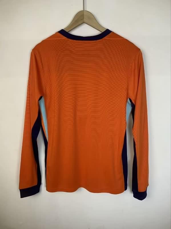 Netherlands Soccer Jersey Home Long Sleeve Replica 2024