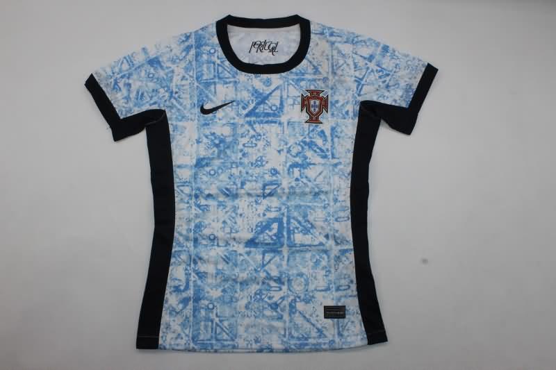 Portugal Soccer Jersey Away Women Replica 2023/24