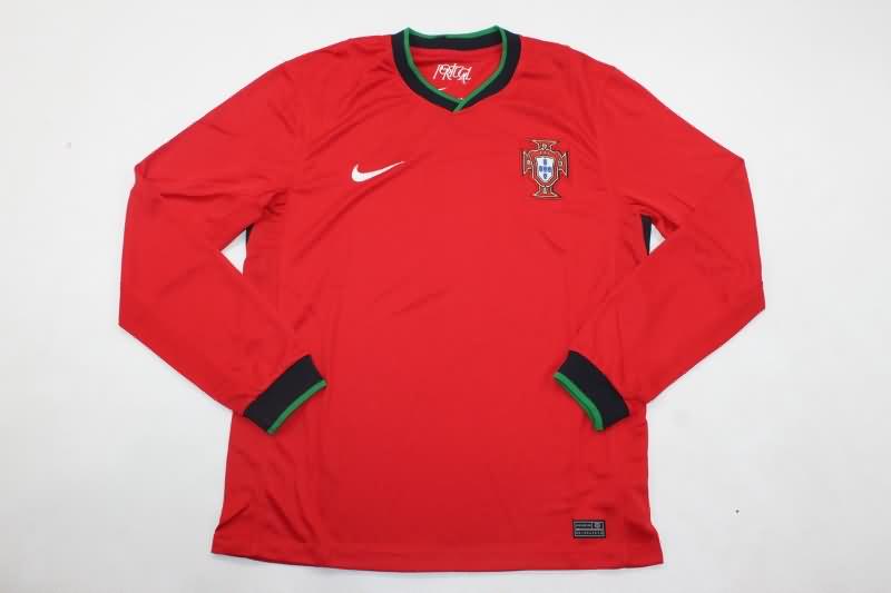 Portugal Soccer Jersey Home Long Sleeve Replica 2024