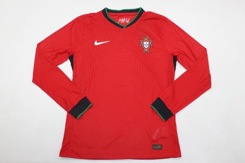 Portugal Soccer Jersey Home Long Sleeve (Player) 2024