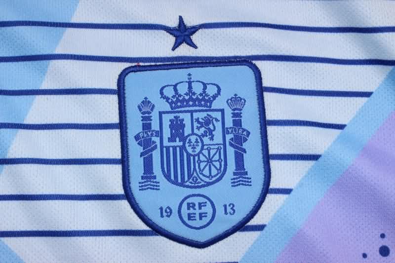 Spain Soccer Jersey Goalkeeper Blue Replica 2024