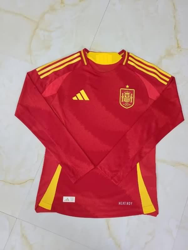 Spain Soccer Jersey Home Long Sleeve Replica 2024