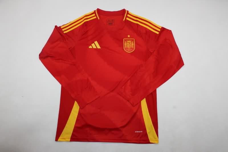 Spain Soccer Jersey Home Long Sleeve Replica 2024