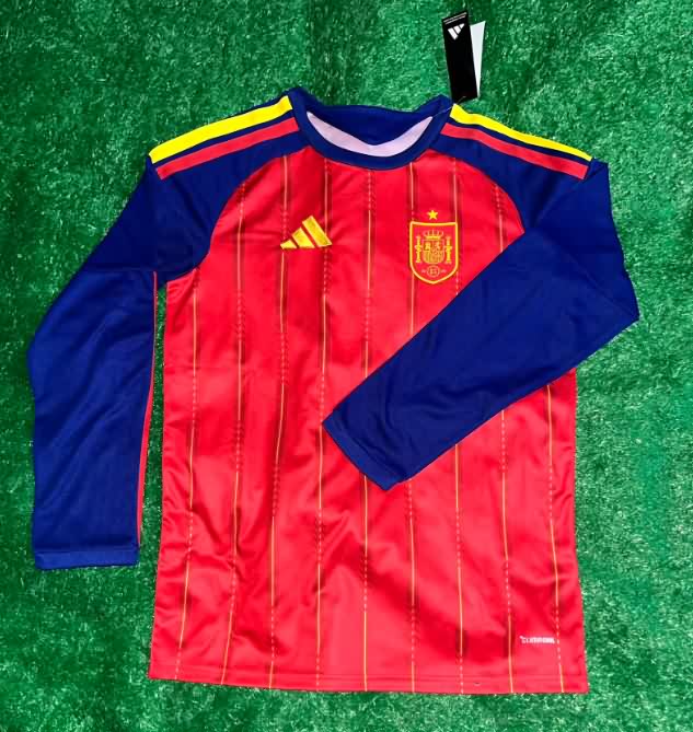 AAA Quality Spain 2026 World Cup Home Long Sleeve Soccer Jersey