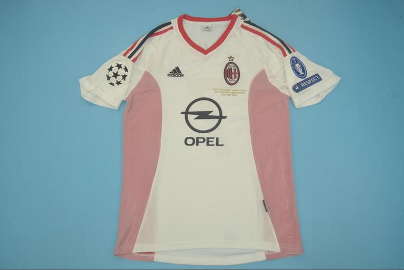 AC Milan Soccer Jersey Away Final Retro Replica 2002/03