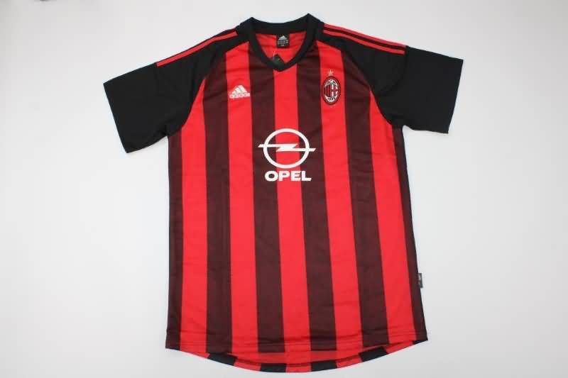 AC Milan Soccer Jersey Home Retro Replica 2002/03