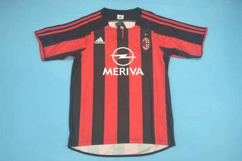 AC Milan Soccer Jersey Home Retro Replica 2003/04