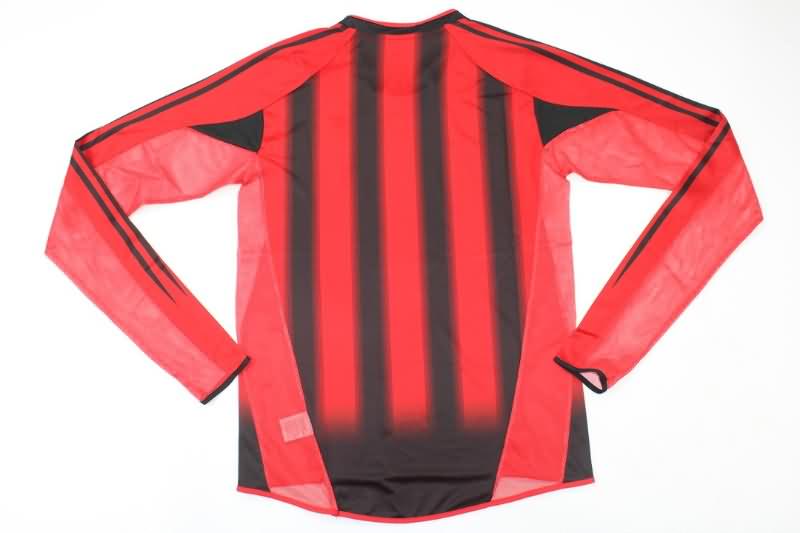 AC Milan Soccer Jersey Home Long Sleeve Retro Replica 2004/05