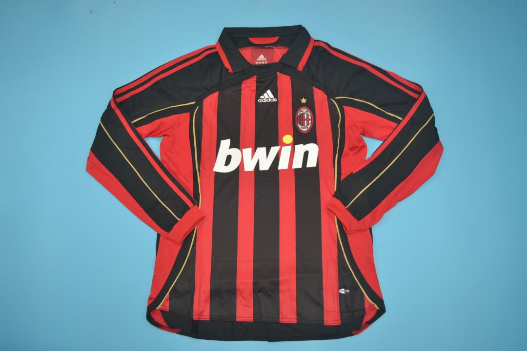 AC Milan Soccer Jersey Home Long Sleeve Retro Replica 2006/07