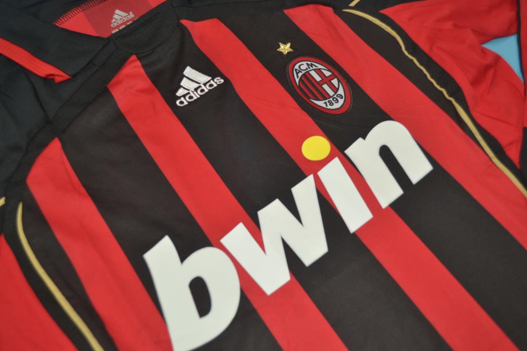 AC Milan Soccer Jersey Home Long Sleeve Retro Replica 2006/07