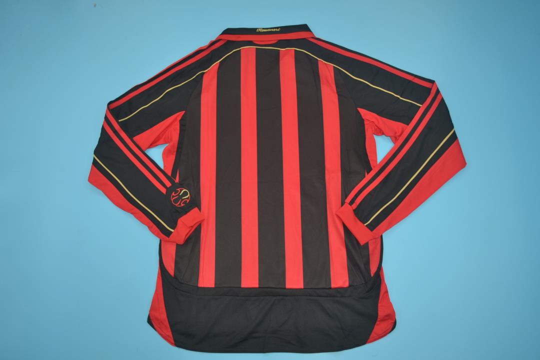 AC Milan Soccer Jersey Home Long Sleeve Retro Replica 2006/07