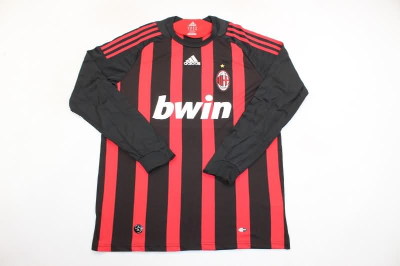 AC Milan Soccer Jersey Home Long Sleeve Retro Replica 2008/09