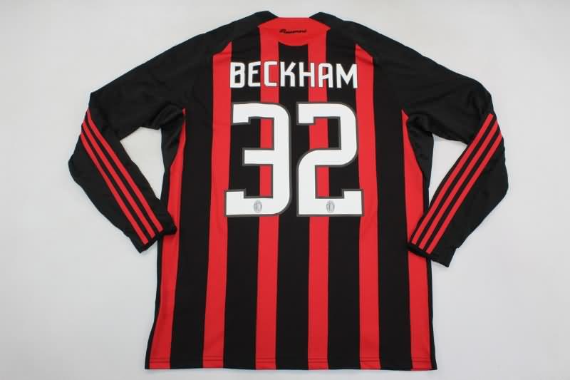 AC Milan Soccer Jersey Home Long Sleeve Retro Replica 2008/09