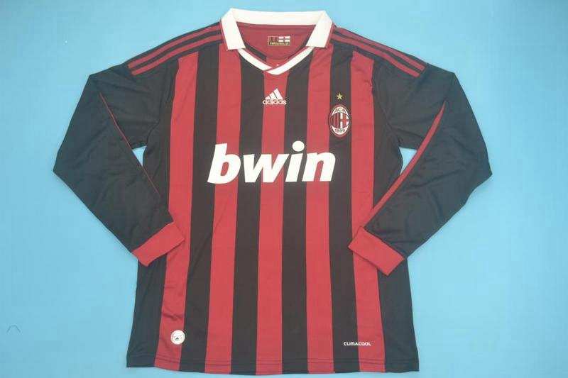 AC Milan Soccer Jersey Home Long Sleeve Retro Replica 2009/10