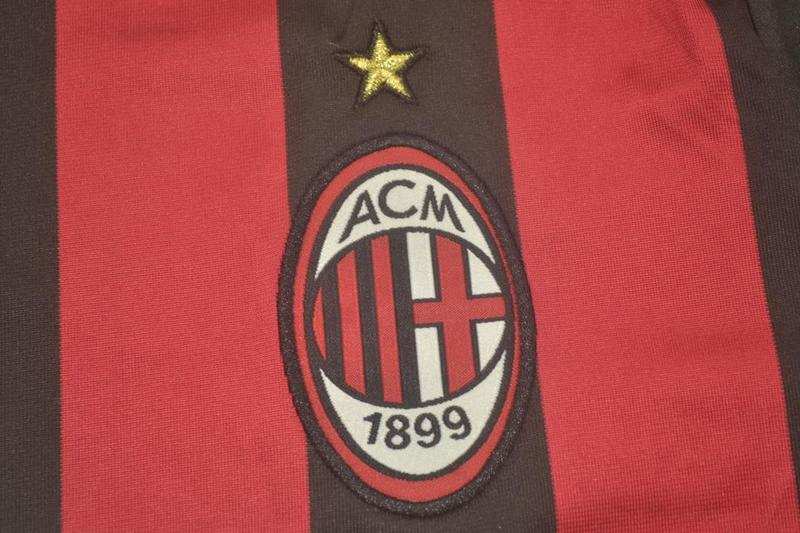 AC Milan Soccer Jersey Home Long Sleeve Retro Replica 2009/10