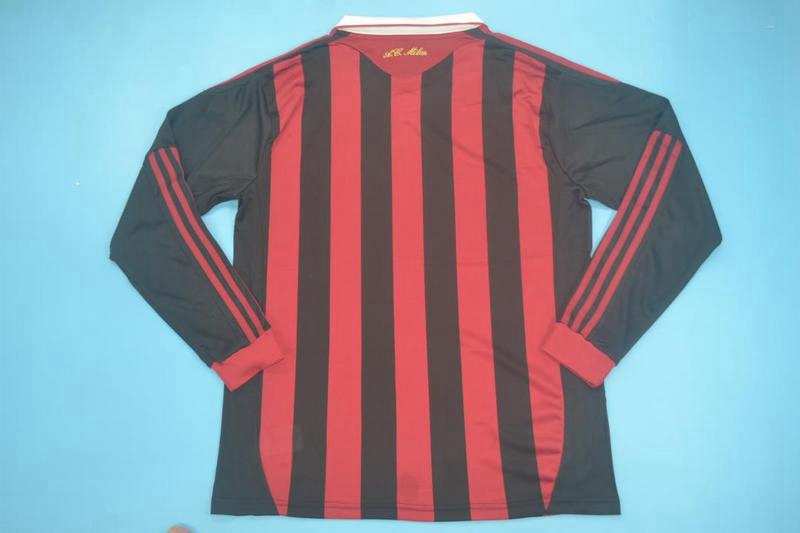 AC Milan Soccer Jersey Home Long Sleeve Retro Replica 2009/10