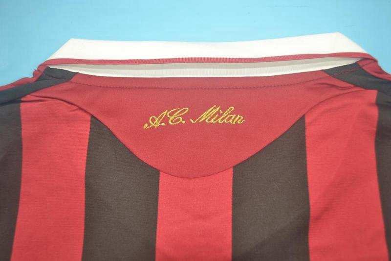 AC Milan Soccer Jersey Home Long Sleeve Retro Replica 2009/10