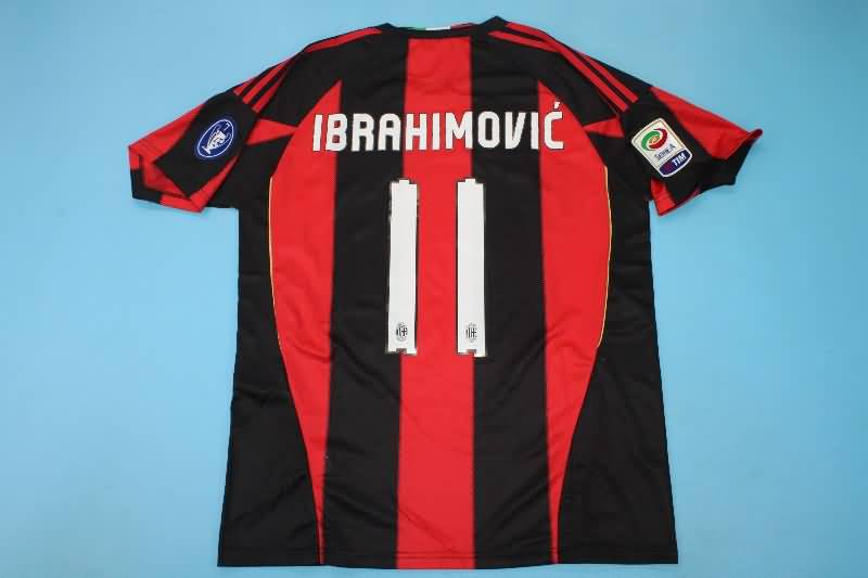 AC Milan Soccer Jersey Home Retro Replica 2010/11