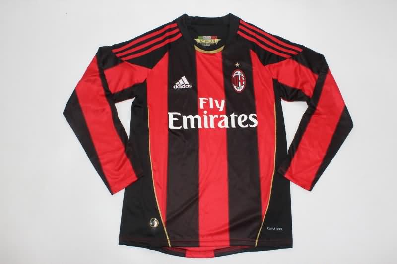 AC Milan Soccer Jersey Home Long Sleeve Retro Replica 2010/11
