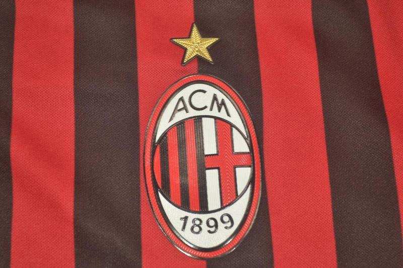 AC Milan Soccer Jersey Home Retro Replica 2011/12